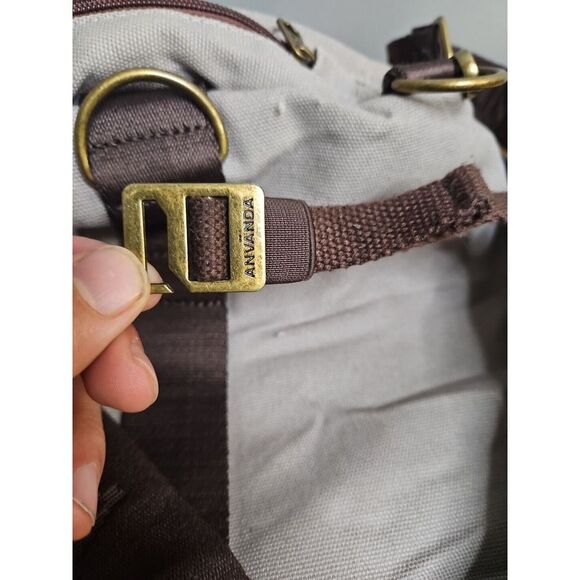 ANVÄNDA Stockholm A GREAT FREAKIN' BAG  Gray Brown Shoulder Straps Pockets - Picture 6 of 13
